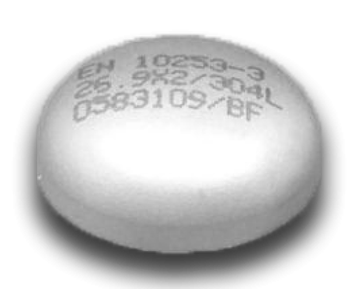 Заглушка эллиптическая нержавеющая DIN, AISI 304(08Х18Н10), AISI 316 (03Х17Н14М2)